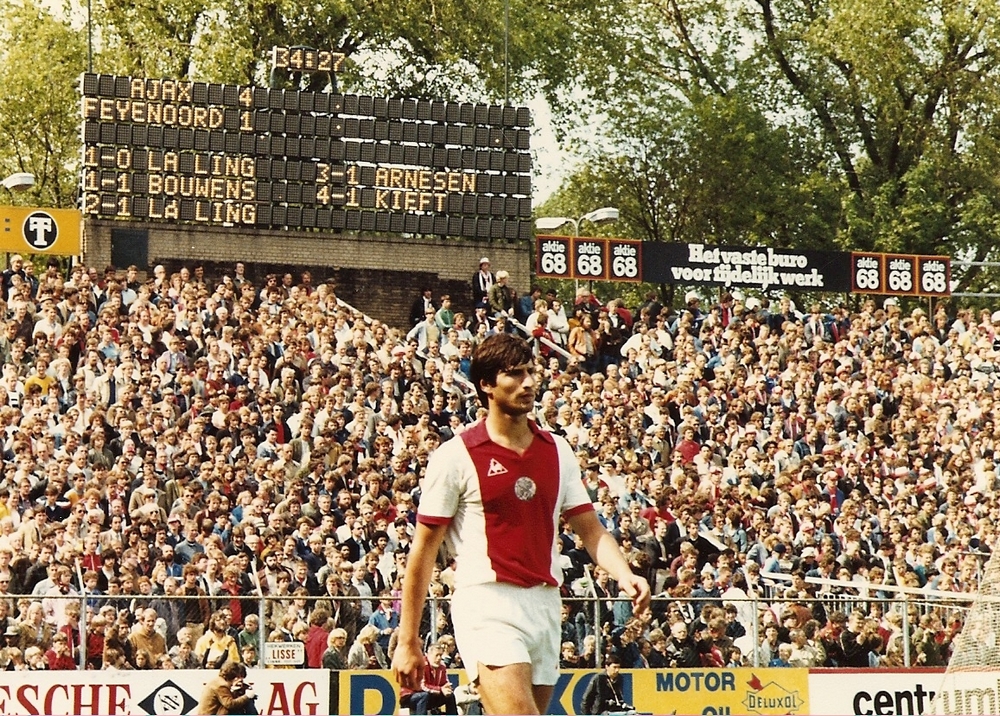 Tscheu la Ling in de Meer, Ajax-Feyenoord, mei 1980