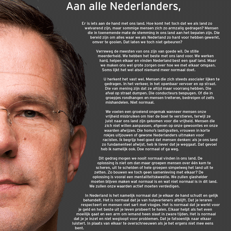 Brief Mark Rutte