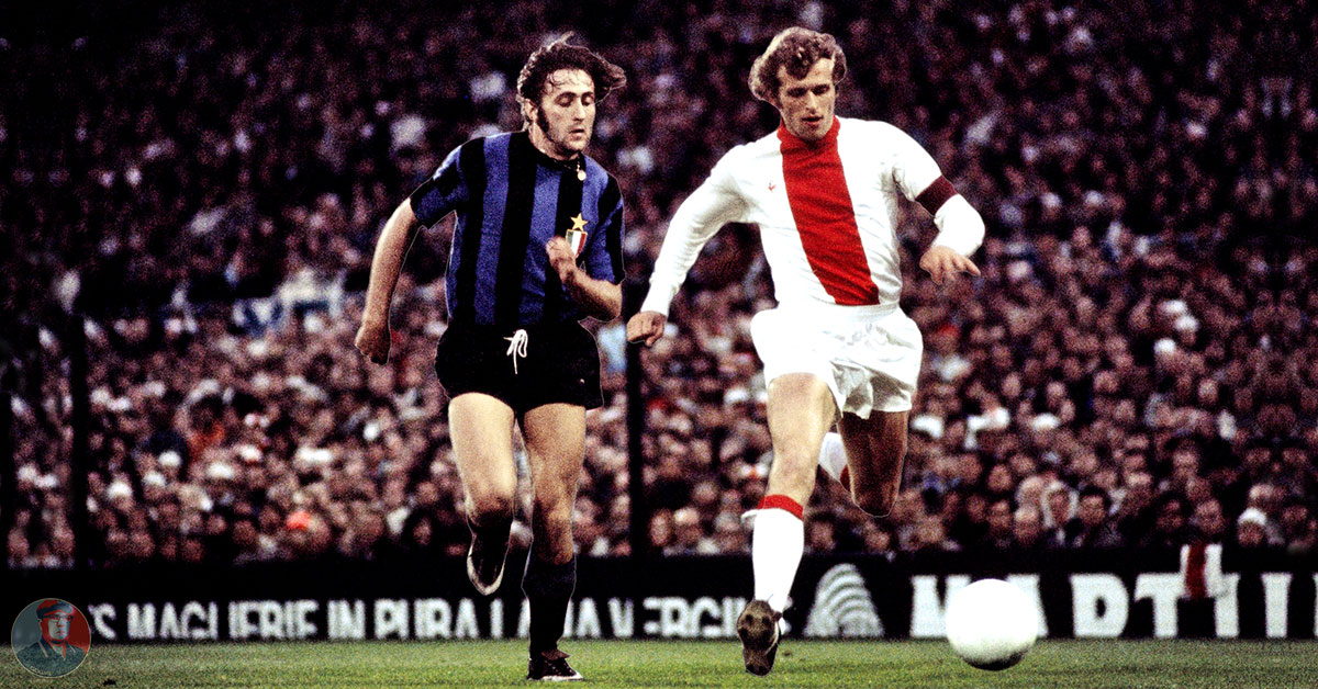 Ajax shirt jaren '70, gedragen in de finale Ajax-Inter 1972