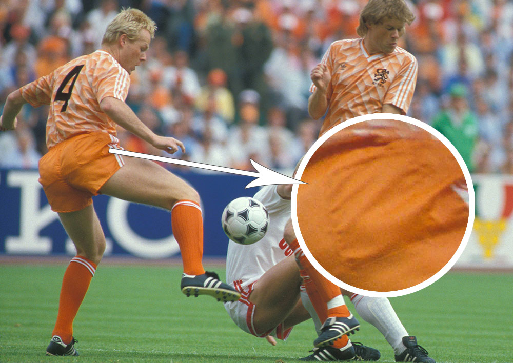 Voetbalbroekzakken bij Oranje in de finale EK 1988
