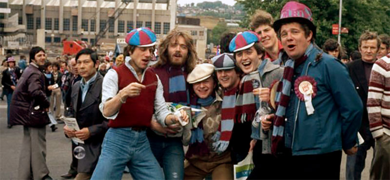 West Ham fans in front of Wembley 1975